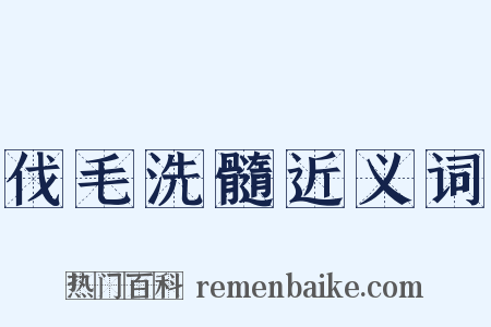 伐毛洗髓近义词是什么意思的图片